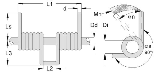 Page de détail Ressorts de torsion: T-19361L