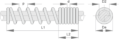 Cable/hose protection coil 1420 - Technical image