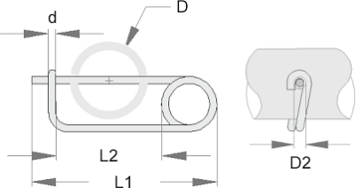 Safety clip - Technical image