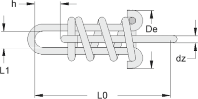 Muelles de tracción pro cable - Imagen técnica